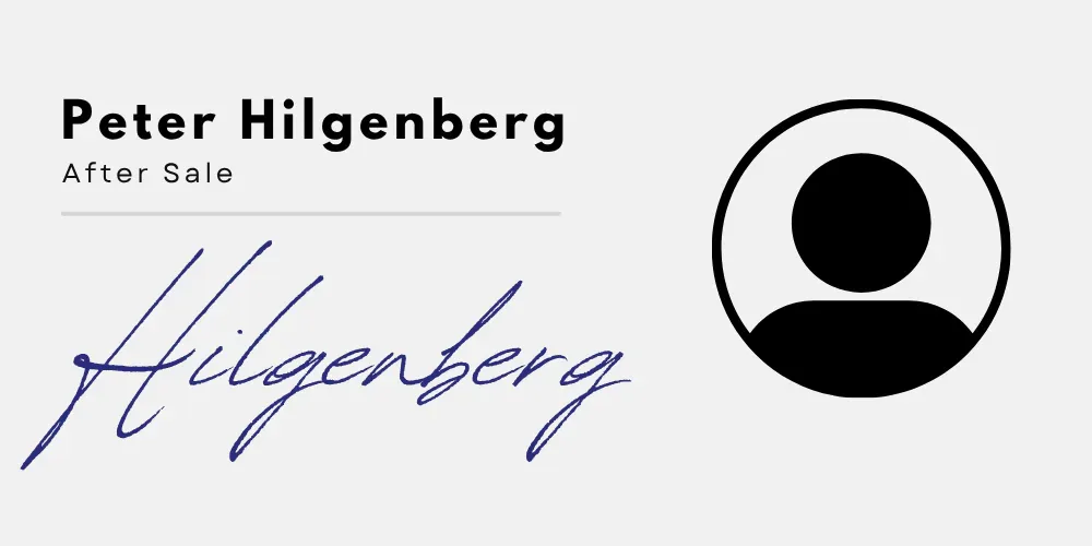 Peter Hilgenberg — After Sale